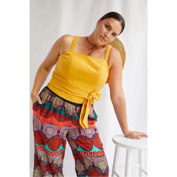 Anthropologie Smocked Tie-Back Tank NWT Size XL - Picture 6 of 16